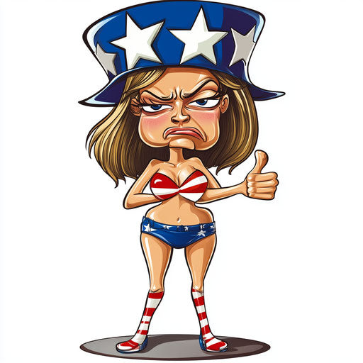 Ultra HD 4th Of July Caricature Clipart for Professional Prints