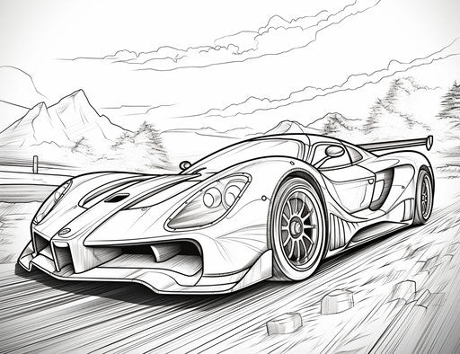 Sports car coloring pages, Lamboni coloring pages, in the style of precisionist art, sumatraism 31:24