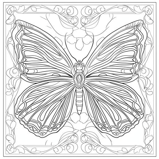 Simple butterfly for easy coloring. Coloring book page