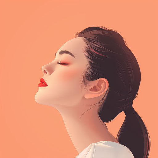 Realistic shoulder illustration on pastel background