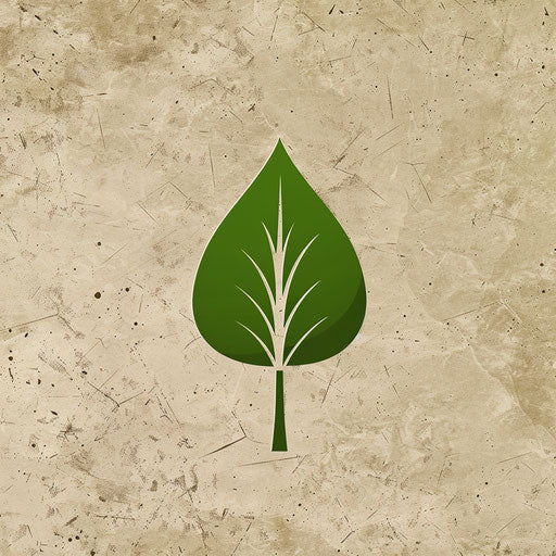Nature-inspired cleaning logo with green accents on a natural texture background