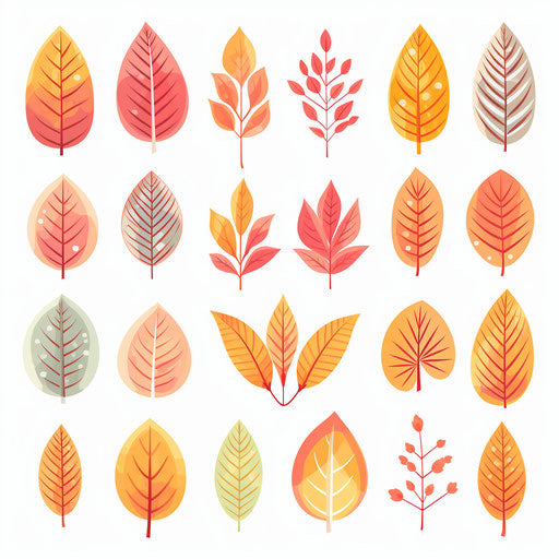 Autumn leaves in the style of Pastel Colors Art