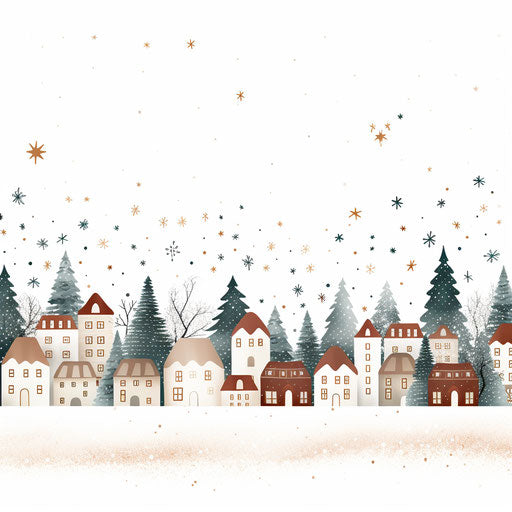 Minimalist Christmas background on white