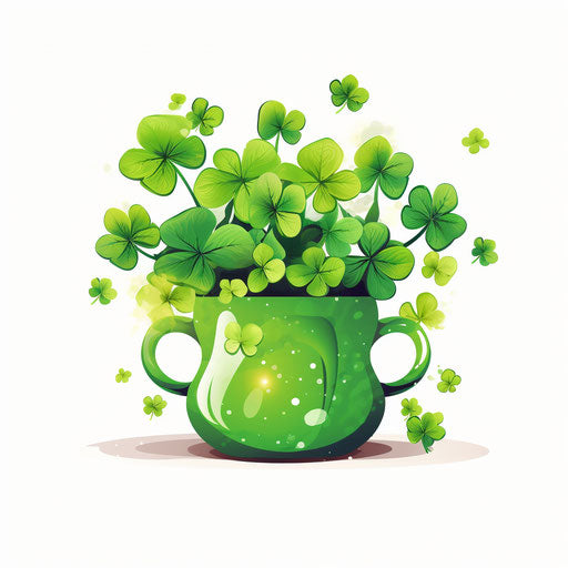 St. Patrick's Day clipart in Minimalist style, on white background