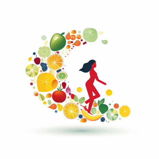 Healthy minimalist clipart on white background