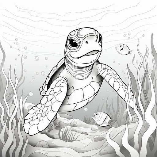 Disney turtle coloring pages beautiful sea turtle coloring pages in the style of precisionist, animated illustrations, pop-culture-infused, kombuchapunk, avian-themed, rtx on