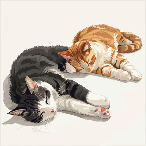 Realistic lazy clipart on flat white background with vibrant colors