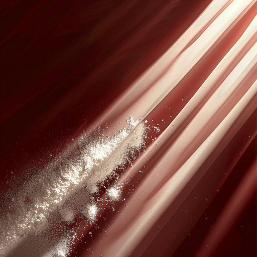 Flat maroon background with realistic flour clipart