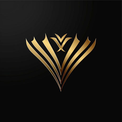 Luxury vectorstock logo with gold accents on black background