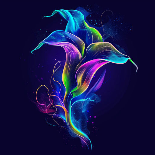 Clipart-style tattoo sketch of a calla lily