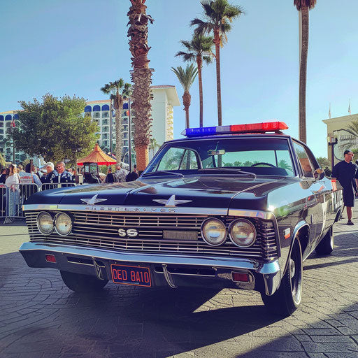 1967 Chevy Bel Air patrolling vintage-themed event