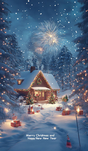 Bold Merry Christmas And Happy New Year Caricature Clipart for Advertising Campaigns