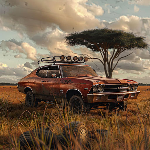 1969 Chevrolet Chevelle SS ready for adventure in African savannah