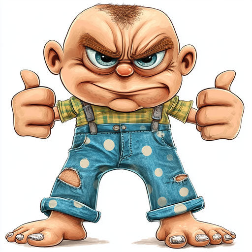 Distinctive Pants Caricature Clipart for Unique Gifts