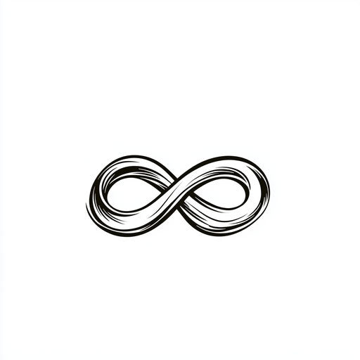 Sketch of toe tattoo in beautiful clipart style flat with a simple infinity symbol on a pure white background