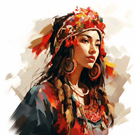 Kalash clipart in the style of Oil painting, on a white background