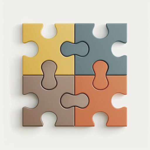 Colorful detail on white background of puzzle piece
