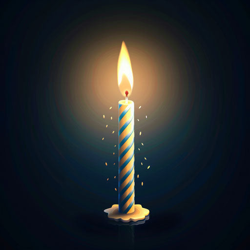 Photo realistic illustration of a birthday candle