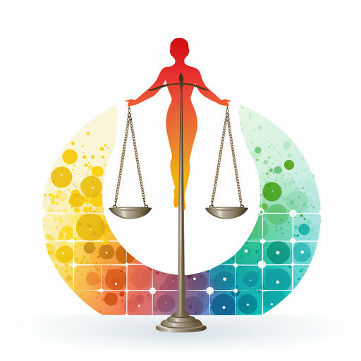 Minimalist ethics clipart on white background