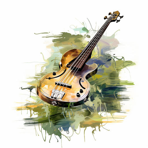 Bass artwork in the style of Impressionistic Art