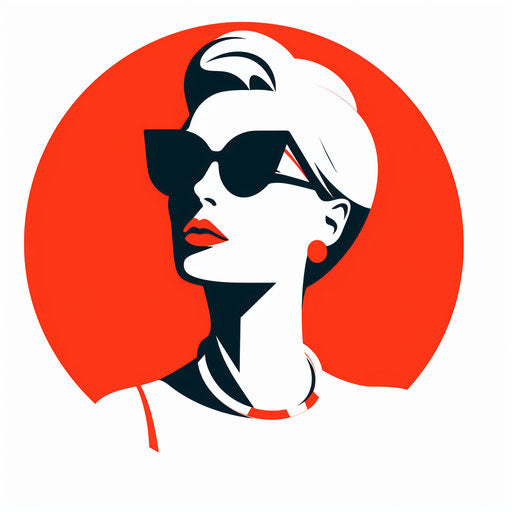 Minimalist style pop clipart illustration on white background