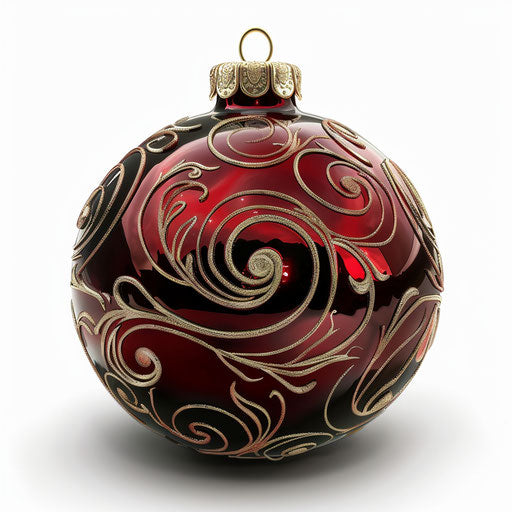Realistic ornament clipart on flat white background