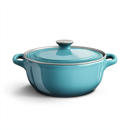 3D Casserole Dish on flat white background, isolated clipart