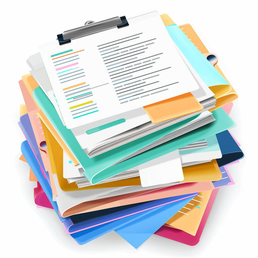 Document clipart in a photo realistic style on white background