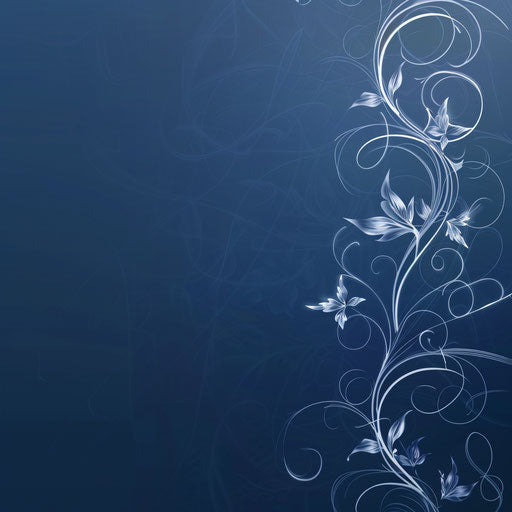 Realistic wedding card with flowers on indigo background
