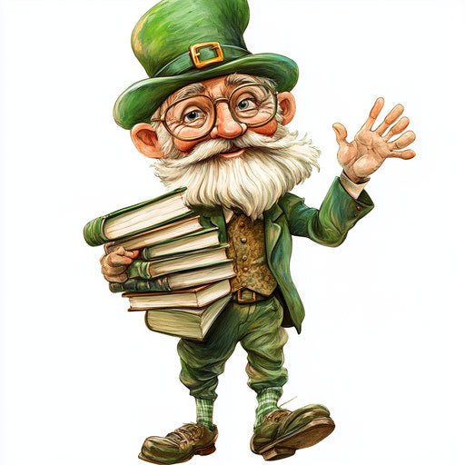 Humorous caricature of St. Patricks day with exaggerated human characteristics