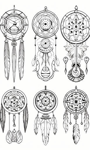 Dream catchers for children in indigenous culture style