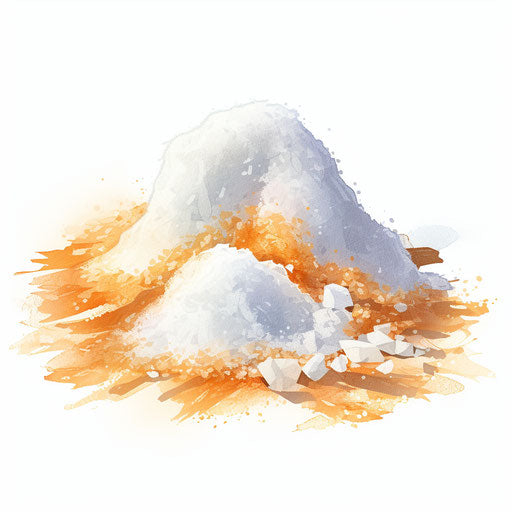 Salt clipart in the style of Impressionistic Art, on white background
