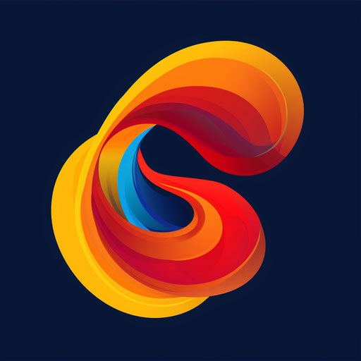 Dynamic shapes and vibrant colors in logos