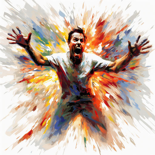 Fear clipart in the style of Impressionistic Art, on a white background