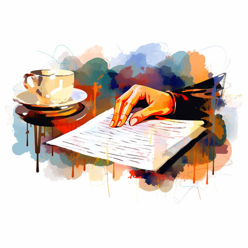 Contract clip in the style of Impressionistic Art