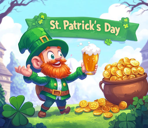 St. Patrick's Day - Cartoon mobile game background featuring leprechauns
