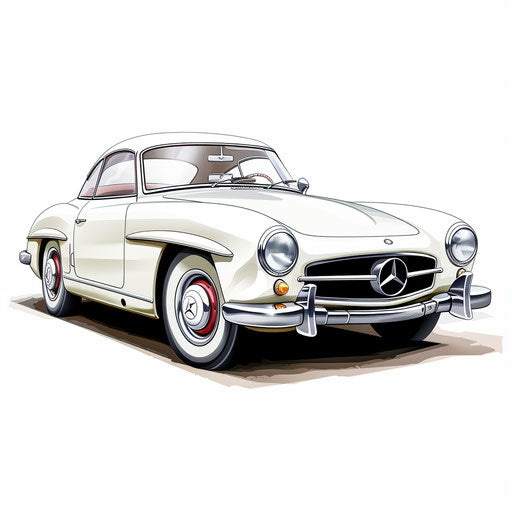 Mercedes benz classic White background