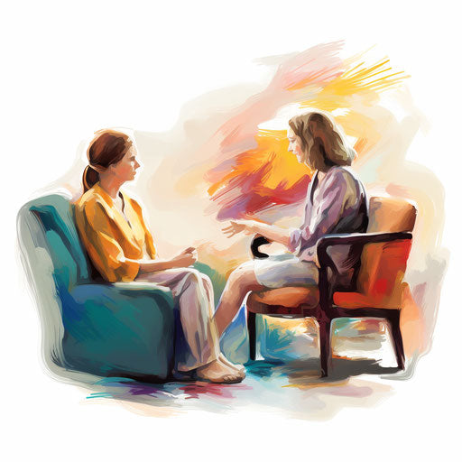 Therapy clipart in the style of Impressionistic Art