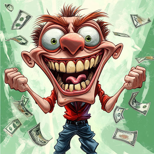 Dynamic Budget Caricature Clipart JPG for Digital Media