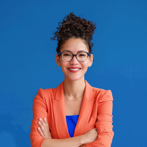 Realistic teacher teaching clipart on royal blue background