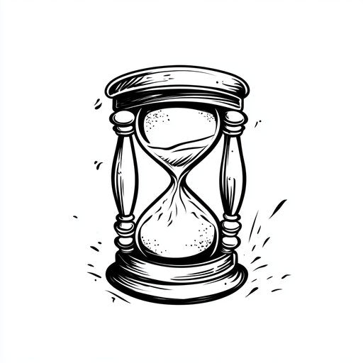 Minimalist hourglass tattoo for the forearm