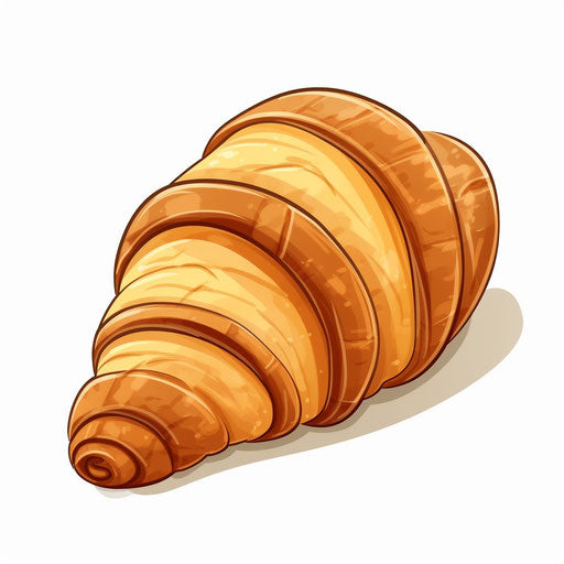 Croissant clipart in Minimalist style, on white background