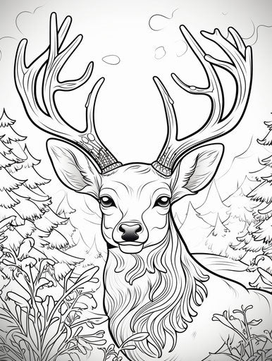 Kids coloring page of Santa Claus