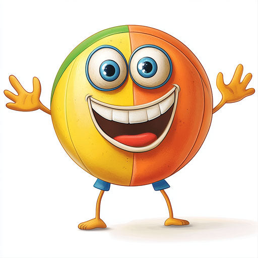 Versatile Beach Ball Caricature Clipart for All Occasions