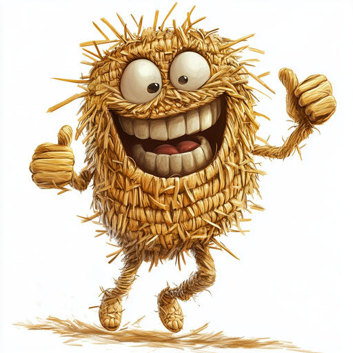 Vector Straw Caricature Clipart in SVG and EPS