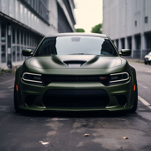 Front view of a Dodge Charger Hellcat