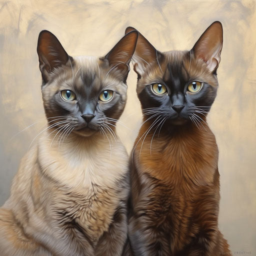 Two Burmese cats