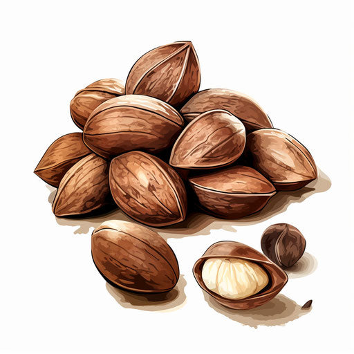 Chiaroscuro Nut Clipart on White Background