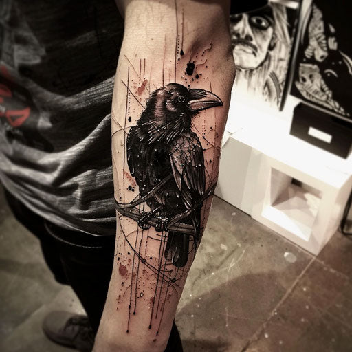 Meaningful tattoos for men with gothic raven