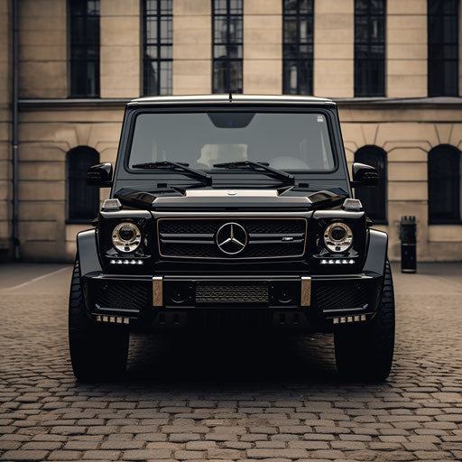 Front view of the classic Mercedes Benz G Wagon